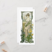 ヴィンテージアールヌーボーウィメンズウィズフラワーズバイソンレル カード (正面/裏面インサイチュ)