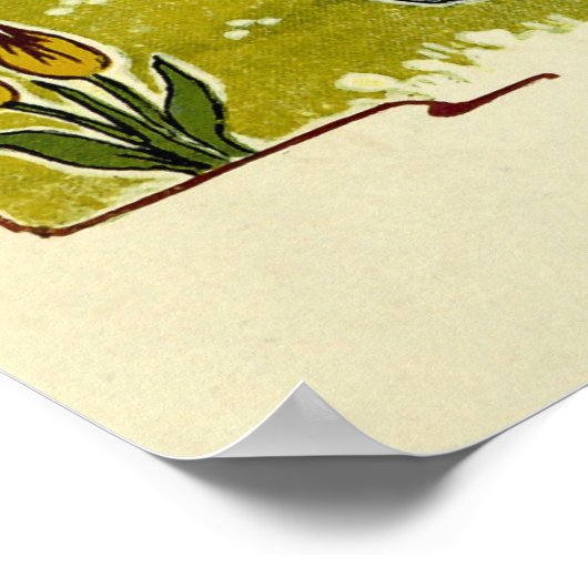 ヴィンテージアールヌーボーウィメンズバイウォルタークレーン ポスター (角)