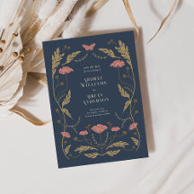 ヴィンテージアールヌーボーウェディング日付カードを保存