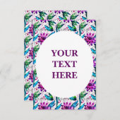 ヴィンテージアールヌーボーウォーターカラーフローラ招待状 招待状 (正面/裏面)
