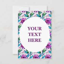 ヴィンテージアールヌーボーウォーターカラーフローラ招待状 招待状