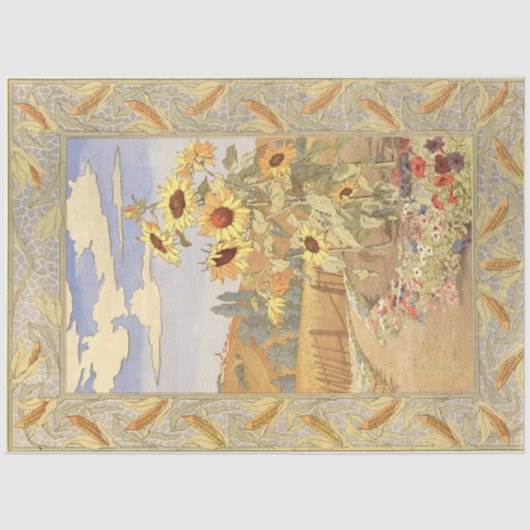 ヴィンテージアールヌーボーウクライナ 薄葉紙 (正面)