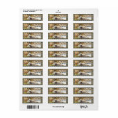 ヴィンテージアールヌーボーウーマンバイアルフォンスミュシャ ラベル (フルシート)