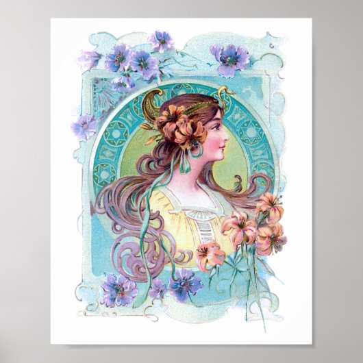 ヴィンテージアールヌーボーエキゾチック ポスター (正面)