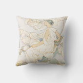 ヴィンテージアールヌーボーエレガントレディ クッション (裏面)