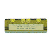 ヴィンテージアールヌーボーオーチャード差出人住所 ラベル (正面)