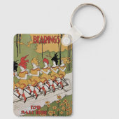 ヴィンテージアールヌーボーカバー、軸受タンデム自転車 キーホルダー (裏面)