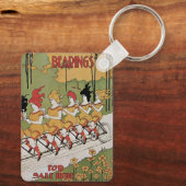 ヴィンテージアールヌーボーカバー、軸受タンデム自転車 キーホルダー (裏面)