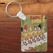 ヴィンテージアールヌーボーカバー、軸受タンデム自転車 キーホルダー (正面)