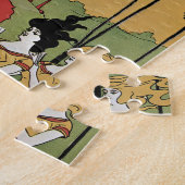 ヴィンテージアールヌーボーカバー、軸受タンデム自転車 ジグソーパズル (側面)