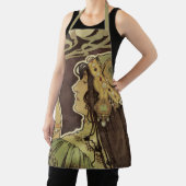 ヴィンテージアールヌーボーカフェラジャ、コーヒーを持つ女性 エプロン (インサイチュ)