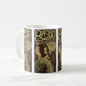 ヴィンテージアールヌーボーカフェラジャ、コーヒーを持つ女性 コーヒーマグカップ (正面左)