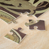 ヴィンテージアールヌーボーカフェラジャ、コーヒーを持つ女性 ジグソーパズル (側面)