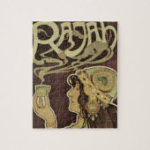 ヴィンテージアールヌーボーカフェラジャ、コーヒーを持つ女性 ジグソーパズル (縦)