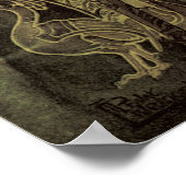 ヴィンテージアールヌーボーカフェラジャ、コーヒーを持つ女性 ポスター (角)