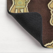 ヴィンテージアールヌーボーカフェラジャ、コーヒーを持つ女性 マウスパッド (コーナー)