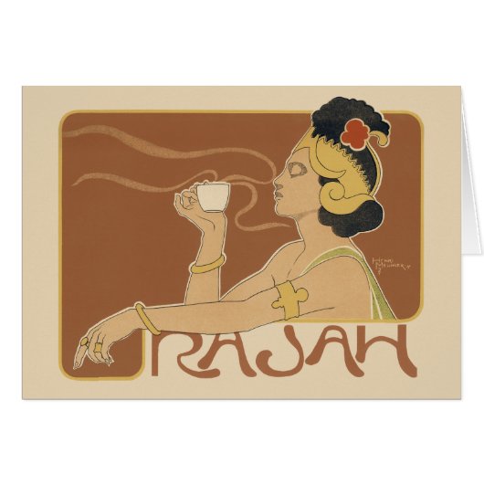 ヴィンテージアールヌーボーカフェラジャ、レディーウィズコーヒー (正面横)