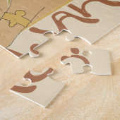 ヴィンテージアールヌーボーカフェラジャ、レディーウィズコーヒー ジグソーパズル (側面)