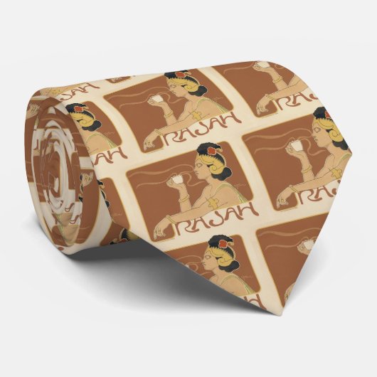 ヴィンテージアールヌーボーカフェラジャ、レディーウィズコーヒー ネクタイ (ロール)