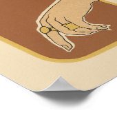 ヴィンテージアールヌーボーカフェラジャ、レディーウィズコーヒー ポスター (角)