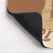 ヴィンテージアールヌーボーカフェラジャ、レディーウィズコーヒー マウスパッド (コーナー)