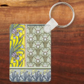 ヴィンテージアールヌーボーガーデンアイリスフラワー キーホルダー (裏面)