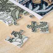 ヴィンテージアールヌーボーガーデンアイリスフラワー ジグソーパズル (側面)