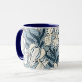 ヴィンテージアールヌーボーガーデンアイリスフラワー マグカップ (正面左)