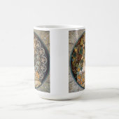 ヴィンテージアールヌーボーガールバイアルフォンスミュシャ モーフィングマグカップ (中央)