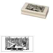 ヴィンテージアールヌーボーガールバイリリ池 ラバースタンプ (押印)