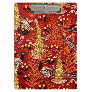 ヴィンテージアールヌーボーキジ、シダおよびタンポポ クリップボード