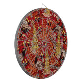 ヴィンテージアールヌーボーキジ、シダおよびタンポポ ダーツボード (正面左)