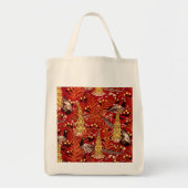 ヴィンテージアールヌーボーキジ、シダおよびタンポポ トートバッグ (正面)