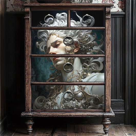 ヴィンテージアールヌーボーギリシャ神話的シルバー 薄葉紙