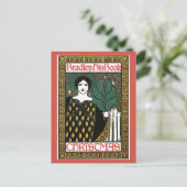 ヴィンテージアールヌーボークリスマスブックカバー シーズンポストカード (スタンド正面)