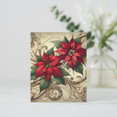 ヴィンテージアールヌーボークリスマスポインセチア・スクラップブック (スタンド正面)