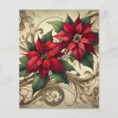 ヴィンテージアールヌーボークリスマスポインセチア・スクラップブック (正面)