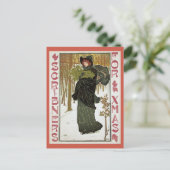 ヴィンテージアールヌーボークリスマスマガジン シーズンポストカード (スタンド正面)