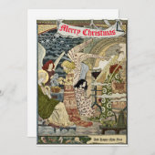 ヴィンテージアールヌーボークリスマス出生1893 シーズンカード (正面/裏面)
