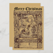 ヴィンテージアールヌーボークリスマス出生1898 シーズンカード (正面/裏面)