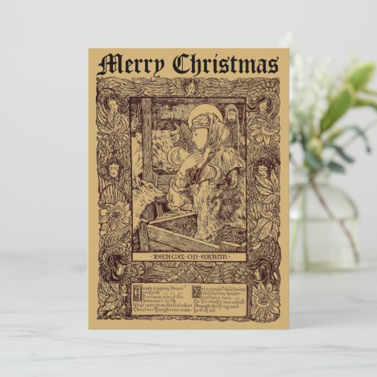 ヴィンテージアールヌーボークリスマス出生1898 シーズンカード (スタンド正面)