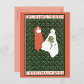 ヴィンテージアールヌーボークリスマス1895 シーズンポストカード (正面/裏面)