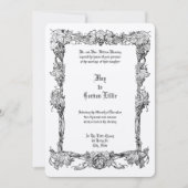 ヴィンテージアールヌーボーグラフ縁どィン結婚ズ 招待状 (正面)