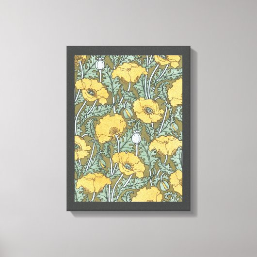 ヴィンテージアールヌーボーケシの花inガーデン キャンバスプリント (正面)