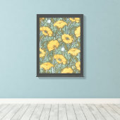 ヴィンテージアールヌーボーケシの花inガーデン キャンバスプリント (インサイチュ (ウッドフロア))