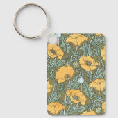 ヴィンテージアールヌーボーケシの花inガーデン キーホルダー (正面)