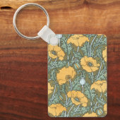 ヴィンテージアールヌーボーケシの花inガーデン キーホルダー (正面)