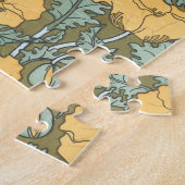 ヴィンテージアールヌーボーケシの花inガーデン ジグソーパズル (側面)