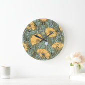 ヴィンテージアールヌーボーケシの花inガーデン ラージ壁時計 (ホーム)