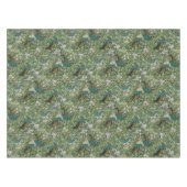 ヴィンテージアールヌーボーザピーコックガーデンパターン テーブルクロス (正面(横))